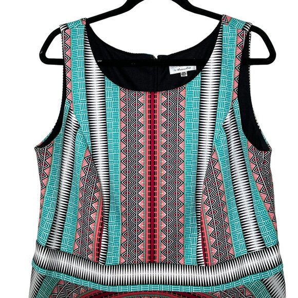 Signature by Robbie Bee Handkerchief Hem Maxi Dress 16W Boho Multicolor - Picture 3 of 12